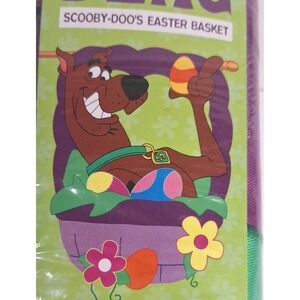 Scooby Doo Easter Basket Sculpted Garden Flag 28x40 Inches Vtg 1999